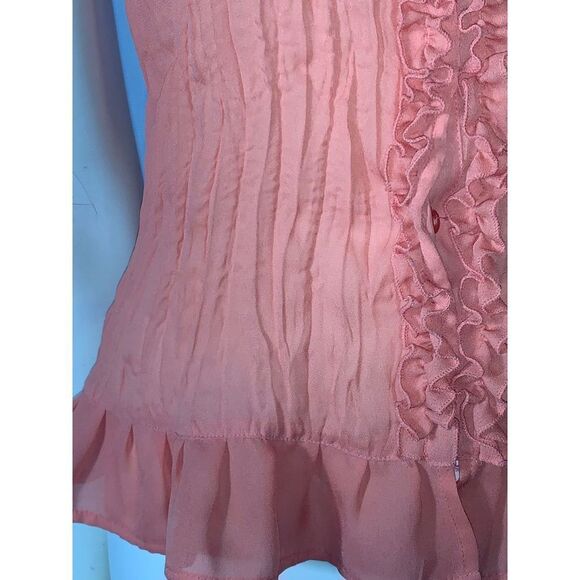 Vintage Y2K Sheer Chiffon Ruffled Blouse Medium - Picture 13 of 13